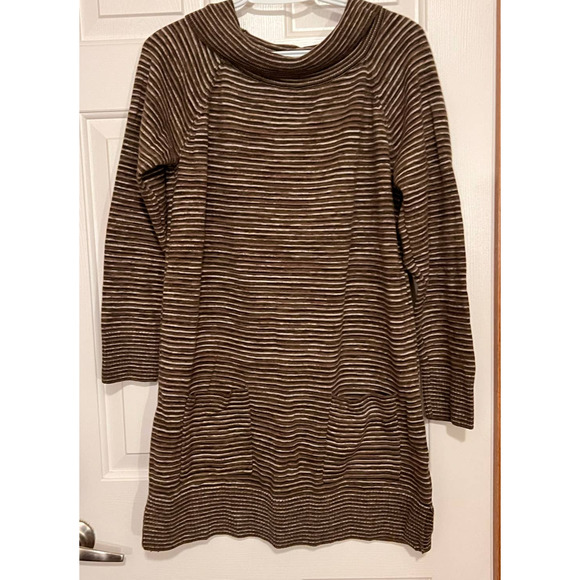 Eight Eight Eight Women's Cowl‎ Neck Sweater Green Brown Size L - Picture 1 of 4